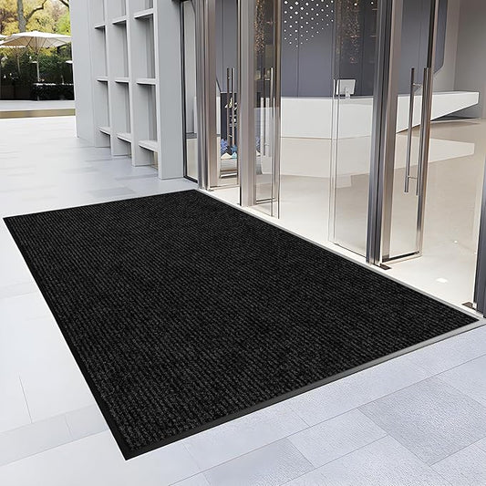 3′ x 16′ Front Door Mat Indoor Outdoor Entrance, Commercial Floor Mat Heavy Duty Dirt Trapper Entryway Doormat, Custom Size Non Slip Rubber Backing Welcome mat, Door Mat for High Traffic Area
