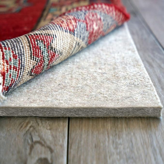 RUGPADUSA - Eco-Plush - 10'x13' - 1/2" Thick - 100% Felt - Luxurious Cushioned Rug Pad - Available in 3 Thicknesses, Many Custom Sizes