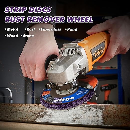7 Pack Paint Eater Strip Disc Angle Grinder Rust Removal Disc Paint Stripper for Metal Paint Stripper Tool Rust Remover Angle Grinder Attachments Abrasive Wheels & Discs (4-1/2" x 7/8")