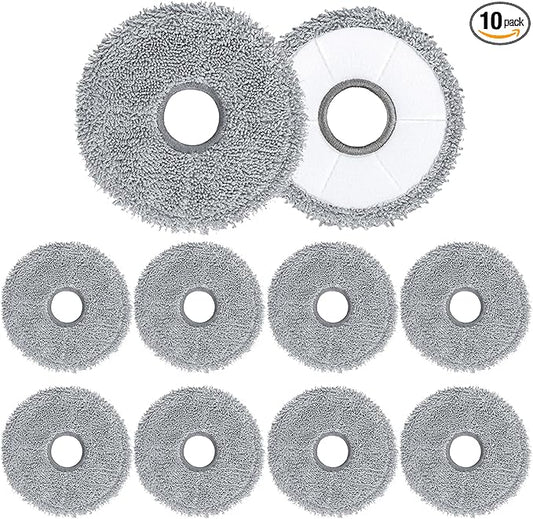 10 Pack Mop Pads for Dreame X40 Ultra/X40 Master/L40 Ultra/L10s Plus/L10s Pro Gen 2/L30 Ultra/X30 Ultra/L20 Ultra/L10s Pro Ultra/X50 Ultra Vacuum Cleaner, Microfiber Mop Cloth Replacement Accessories