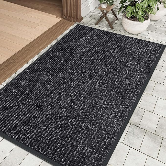 Front Door Mat Indoor Outdoor Entrance, 36" x 120" Dirt Resistant and Absorbent Door Mat, TPR Backing Non-Slip Doormats, Easy to Clean, Low Profile Welcome Floor Mat for Outside Entry