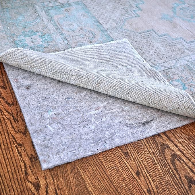RUGPADUSA - Dual Surface - 8'10" x 11'10" - 1/8" Thick - Felt + Rubber - Non-Slip Backing Rug Pad - Adds Low-Profile Comfort and Protection