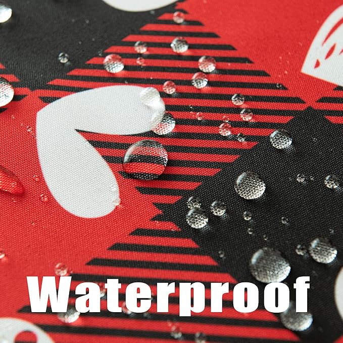 Waterproof Checkered Tablecloth Fabric - Rectangle 58x84 Inch Happy Valentine Table Cloth for Indoor/Outdoor Use - Red Checkered Table Cover for Kitchen, Dinner, and Parties