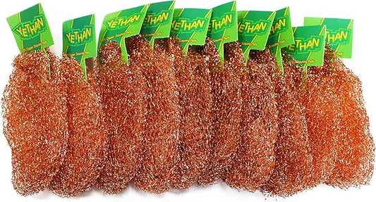 Copper Scouring Pad, Scrubbing Scour Pads 10 Pcs/Pack, Pure Copper, 13g / Pc