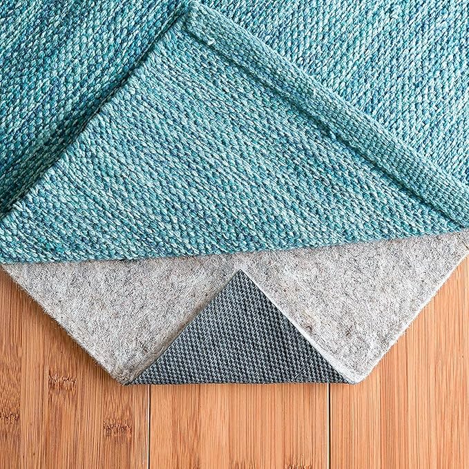 RUGPADUSA - Dual Surface - 9'10" x 13'10" - 1/4" Thick - Felt + Rubber - Non-Slip Backing Rug Pad - Safe for All Floors