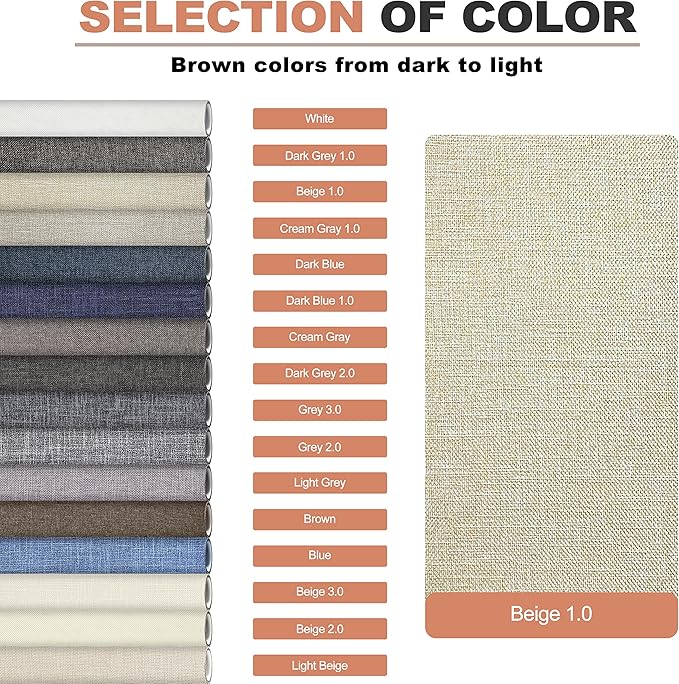 Coarse Linen Repair Patches, Self-Adhesive Linen Fabric Patches, 12X40 inch Extra Size, Multi Color, Can be Used for Linen Sofa Repair and Linen Clothes Repair(12" x 40",Beige 1.0)