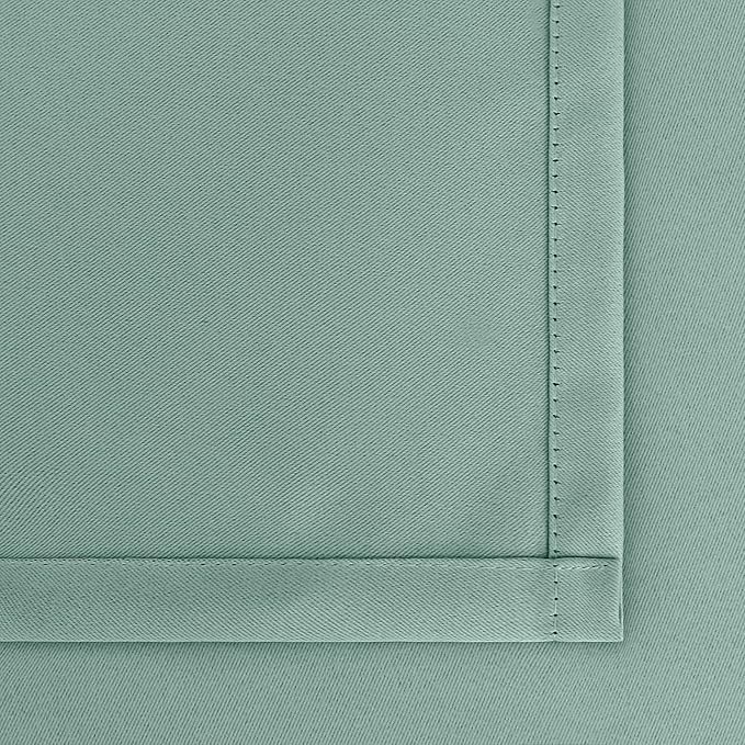 BGment Sage Green Blackout Curtains 45 Inches Long for Kitchen Window - Small Thermal Insulated Drapes with Rod Pocket Room Darkening for Cafe Bathroom, 34 x 45 Inch, 2 Panels