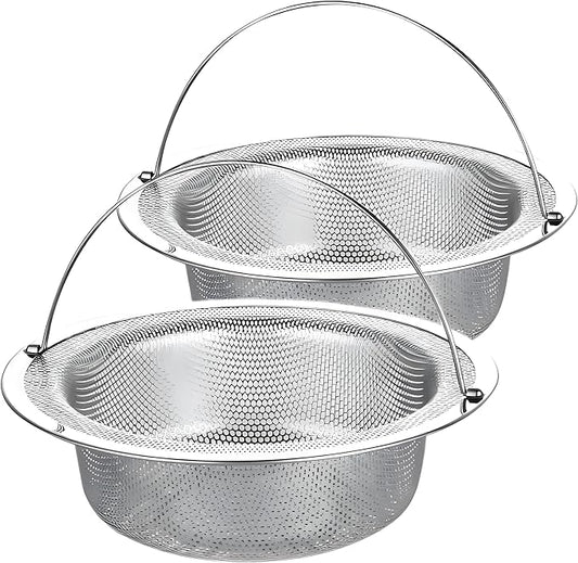 4 Pack Stainless Steel Sink Strainer Basket, Fine Mesh Drain Protector for Kitchen, Anti-Clog Rustproof Design, Dishwasher Safe Heavy Duty