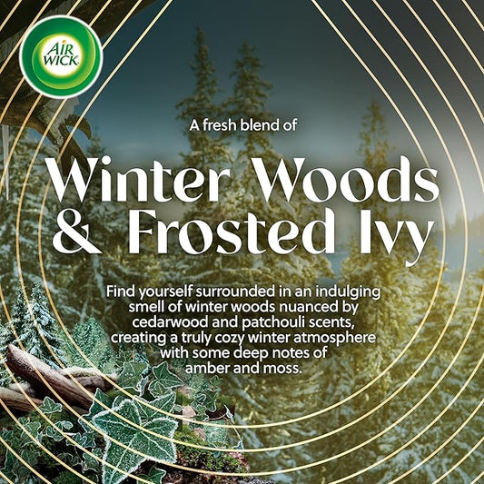 Air Wick Plug In Vibrant Scented Oil, Campfire + Winter Woods, Air Fresheners for Home Long Lasting,Home Room Fresheners,Air Freshener Plug In, House Essentials for Small Spaces + Large Spaces,5 ct