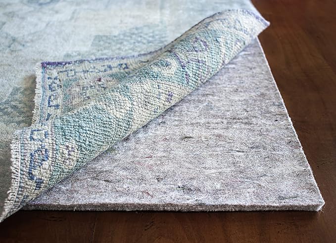 RUGPADUSA - Dual Surface - 8'10" x 11'10" - 3/8" Thick - Felt + Rubber - Enhanced Non-Slip Rug Pad - Adds Comfort and Protection - for Hard Surface Floors