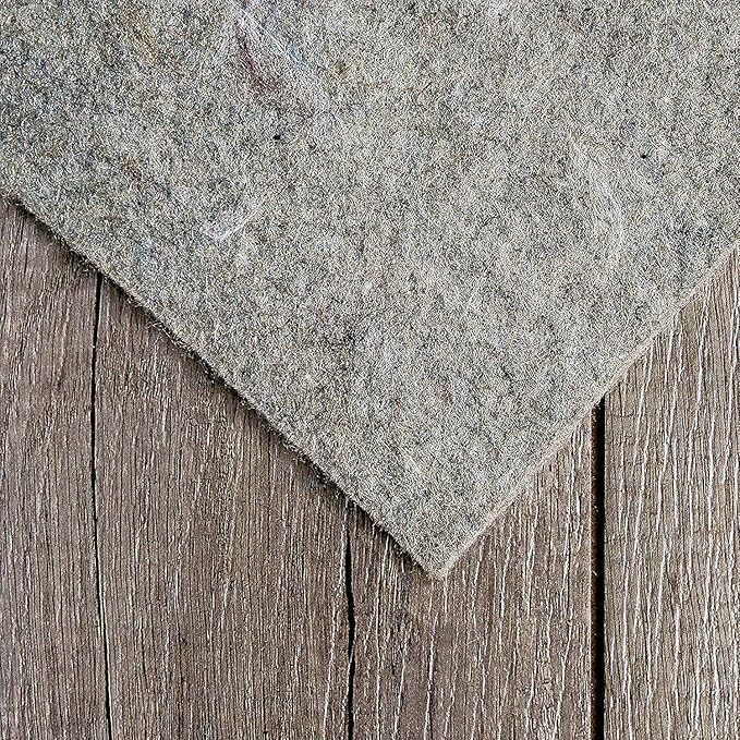 RUGPADUSA - Dual Surface - 4' Square - 1/4" Thick - Felt + Rubber - Non-Slip Backing Rug Pad - Safe for All Floors