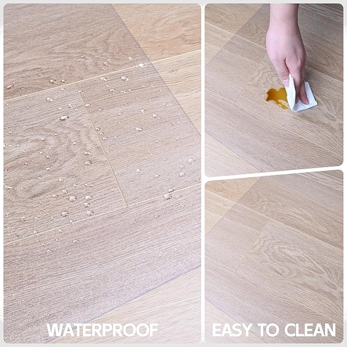 Office Chair Mat for Hardwood Floor, 58" x 44" Clear Computer/Desk Chair Mat for Hard Floor, Thicker, Easy Glide, Non-Slip, Protects Hard Surfaces from Scratches, Ideal for Home or Office