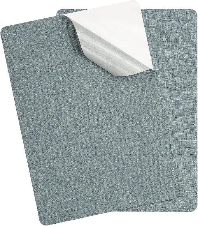 PATIKIL 8x11 Inch Linen Repair Patches, 2Pcs Self-Adhesive Fabric Patch for Sofas Tote Bags Furniture Car Seats Clothes Tents, Blue