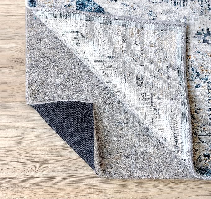 RUGPADUSA - Dual Surface - 6'7" x 9' - 3/8" Thick - Felt + Rubber - Enhanced Non-Slip Rug Pad - Adds Comfort and Protection - for Hard Surface Floors
